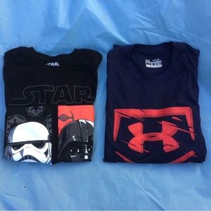 (2) Boys XL Tees, Under Armour Phillies & Star Wars